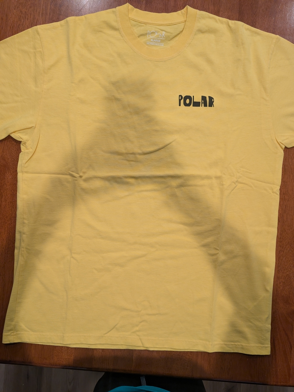 Polar Skate Co. Men's Large Yellow T-Shirt Short Sleeve Skater Tee Streetwear